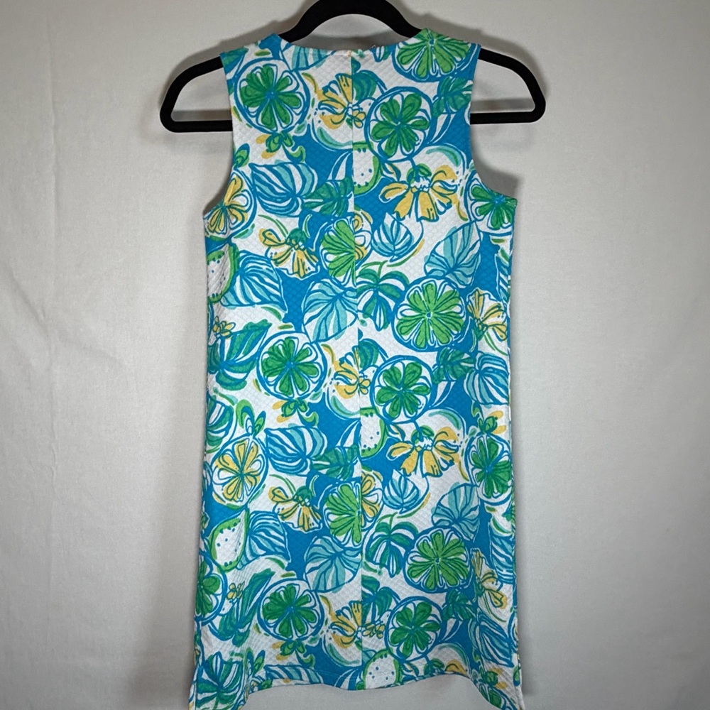 Lilly Pulitzer Girls Sweet & Sour Blue and Green Floral Dress - Picture 6 of 10